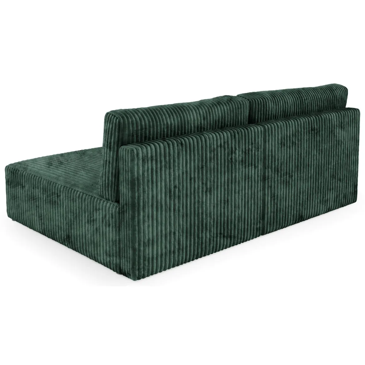 Divano Letto con Penisola Verde Contenitore Cuscini Sfoderabili 210x149 cm, Reclinabile - Pergola