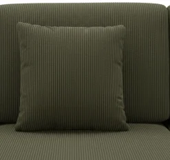 Divano Letto con Penisola Verde Contenitore Reversibile 245x185 cm, Reclinabile - Ranco