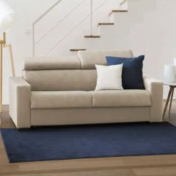 Divano letto con poggiatesta regolabili beige 180x95cm - Annalara