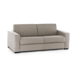 Divano letto con porta cuscini tortora 180x95cm - Asimi