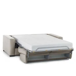 Divano letto con porta cuscini tortora 180x95cm - Asimi