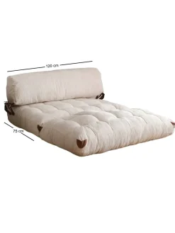 Divano letto contenitore bianco 120x75cm - Surigae