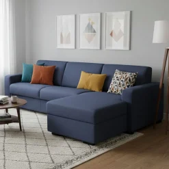 Divano letto contenitore blu 260x95cm - Allegria