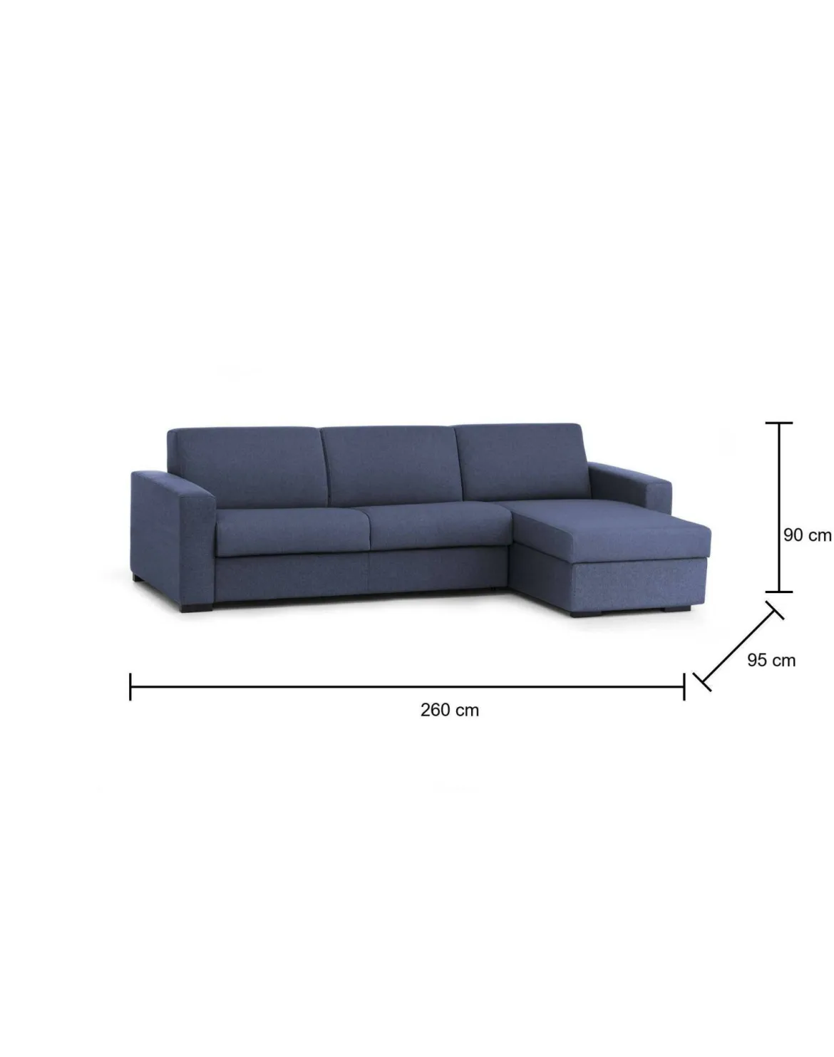 Divano letto contenitore blu 280x95cm - Alibabah