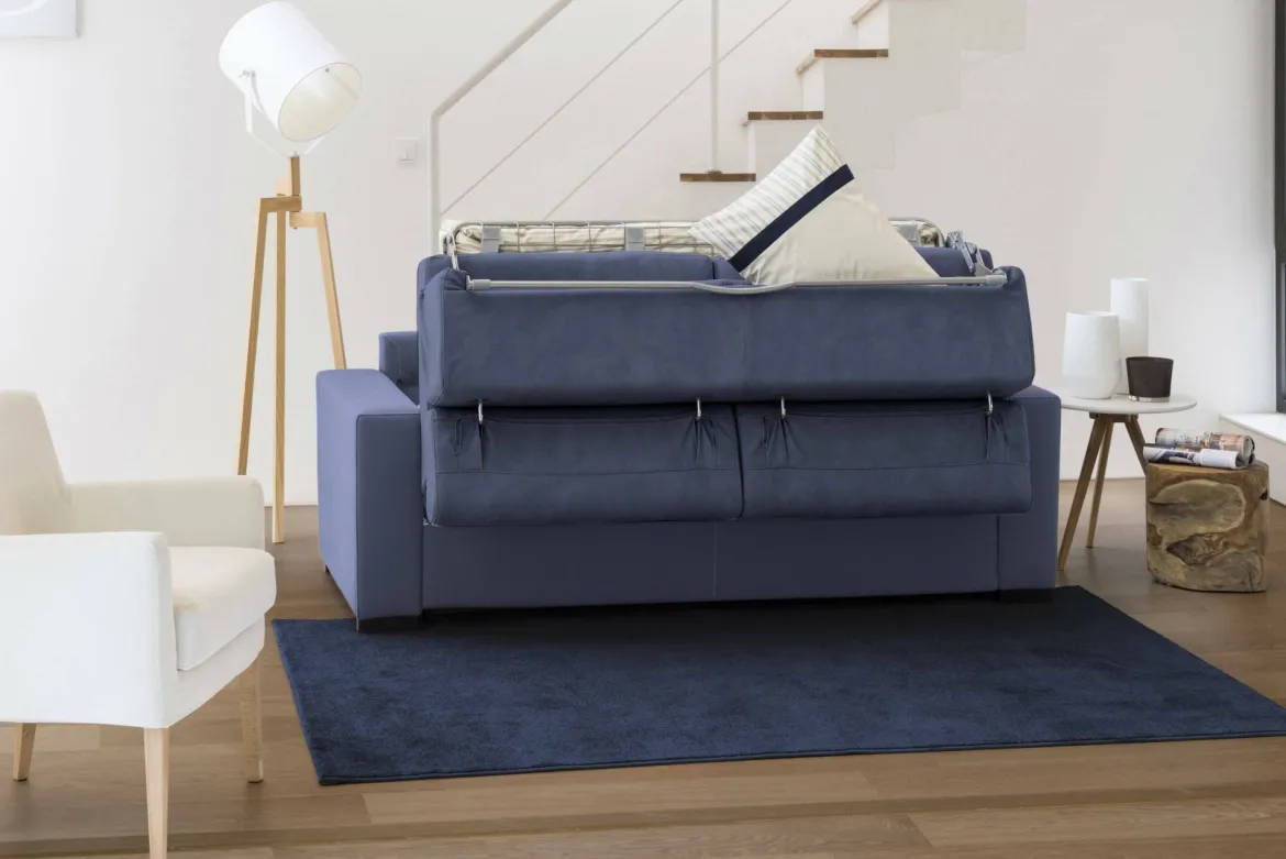 Divano letto contenitore blu 280x95cm - Alibabah