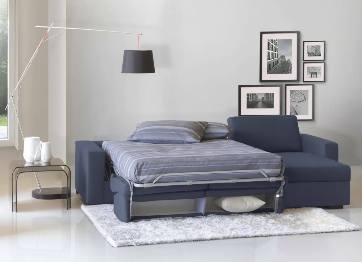 Divano letto contenitore blu 280x95cm - Alibabah