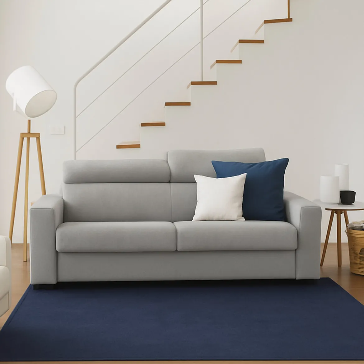 Divano letto contenitore grigio 200x95cm - Adalberto