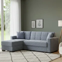 Divano letto contenitore grigio 227x150cm - Armadillo