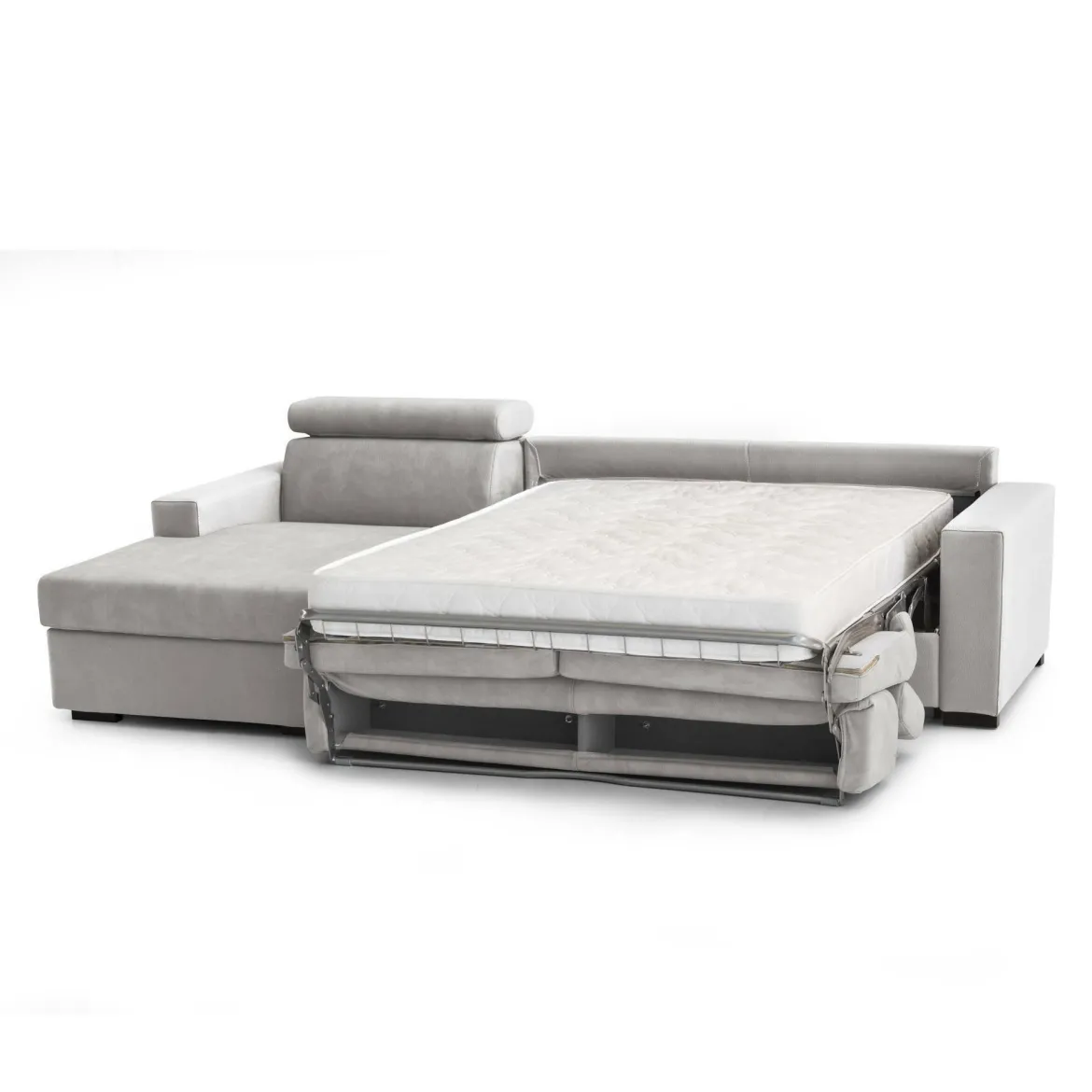Divano letto contenitore grigio 260x95cm - Aloet