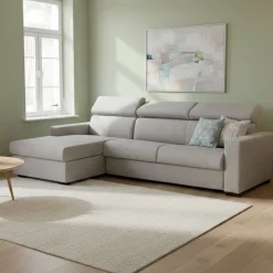 Divano letto contenitore grigio e antracite 160x95cm - Alcatraz