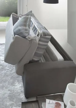 Divano letto contenitore grigio e antracite 180x95cm - Akito