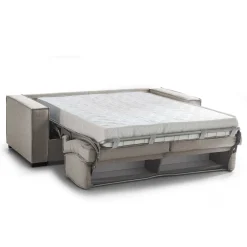 Divano letto contenitore tortora 160x95cm - Alk