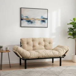 Divano letto design crema 155x70cm - Guchol