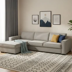 Divano letto due piazze grigio 260x95cm - Albenga