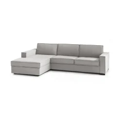 Divano letto due piazze grigio 260x95cm - Albenga