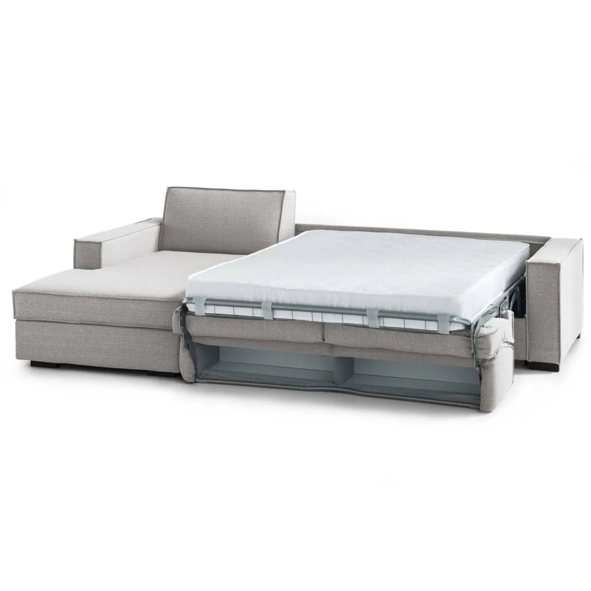 Divano letto due piazze grigio 260x95cm - Albenga