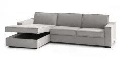 Divano letto due piazze grigio 260x95cm - Albenga