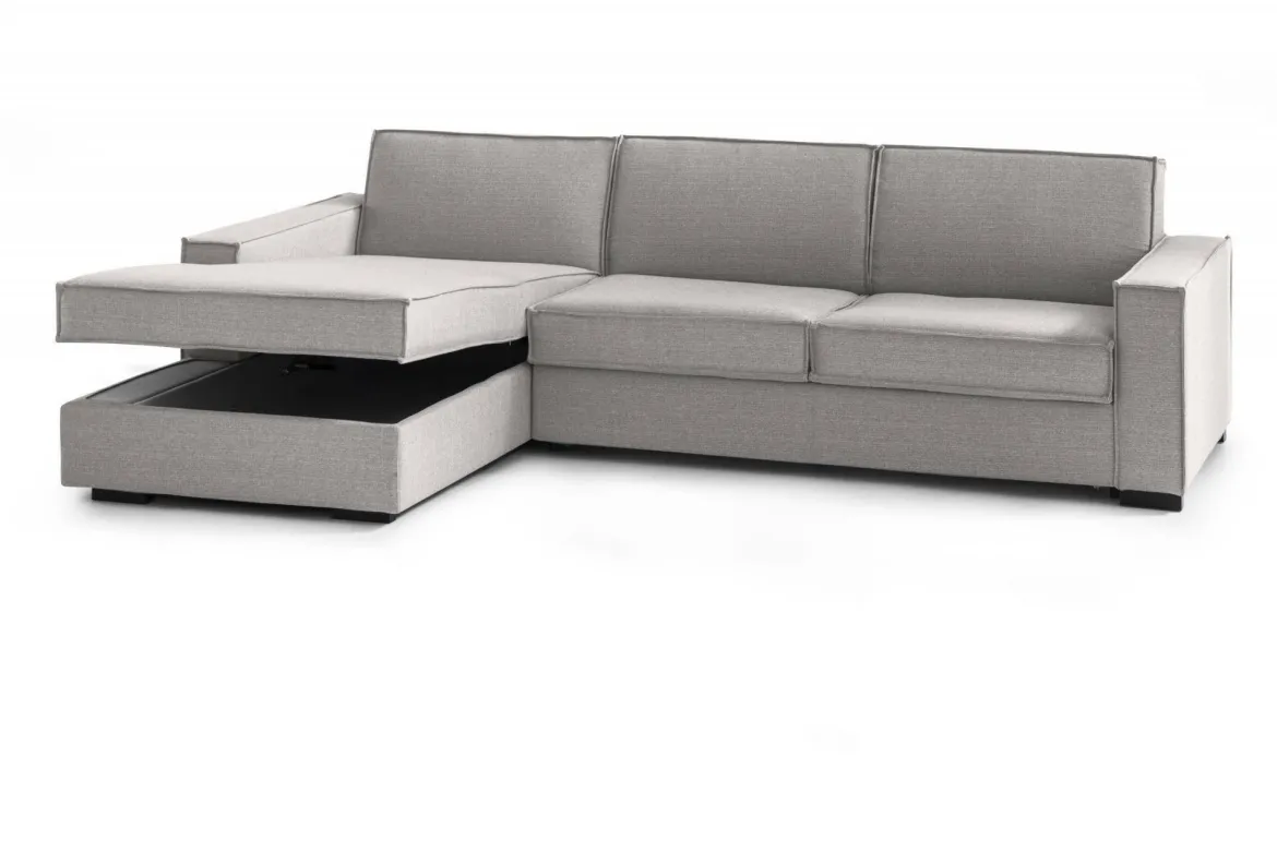 Divano letto due piazze grigio 260x95cm - Albenga