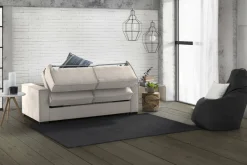 Divano letto due piazze tortora 220x95cm - Asteroide