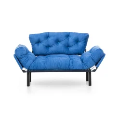 Divano letto economico blu 155x70cm - Guchol