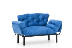 Divano letto economico blu 155x70cm - Guchol