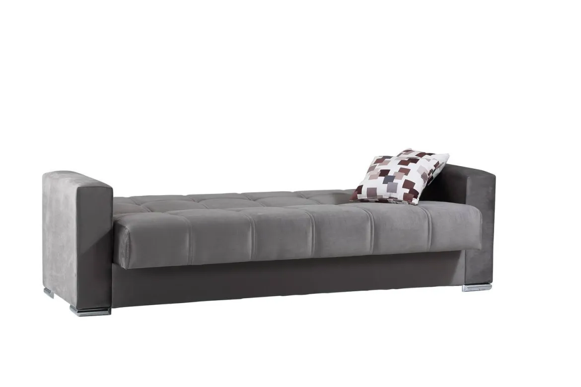 Divano letto in legno grigio 226x85cm - Arbano