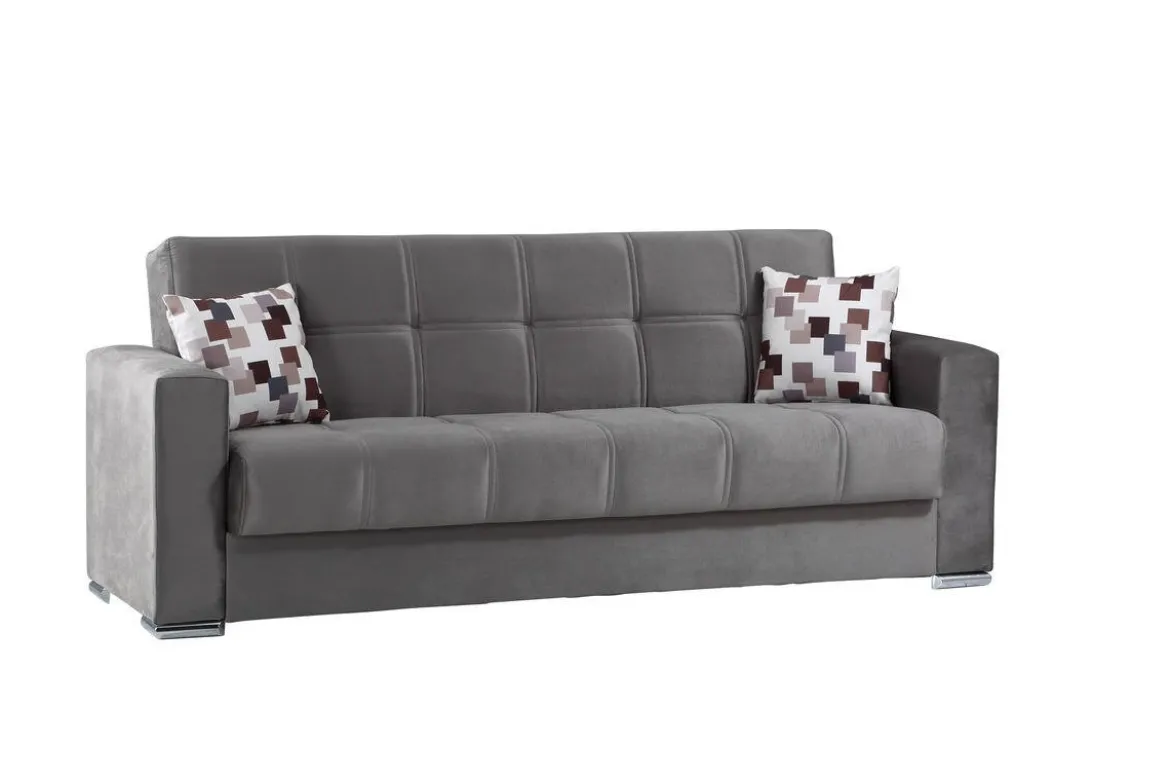 Divano letto in legno grigio 226x85cm - Arbano
