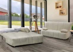 Divano letto in legno massello beige 260x95cm - Allegria