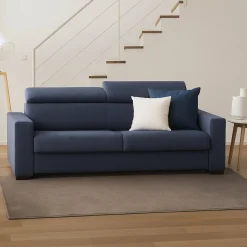 Divano letto in legno massello blu 260x95cm - Albenga