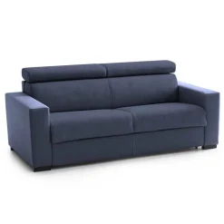Divano letto in legno massello blu 260x95cm - Albenga