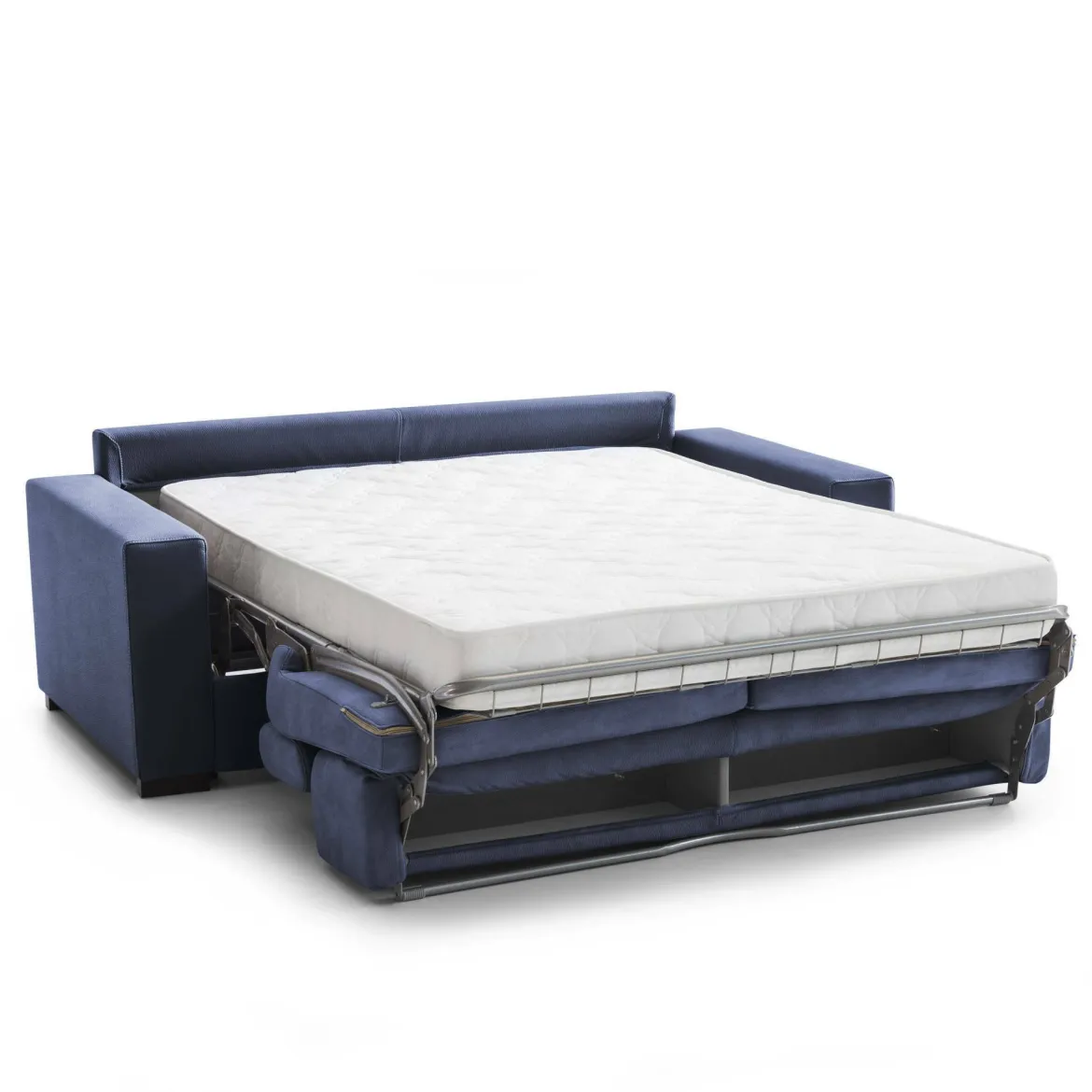 Divano letto in legno massello blu 260x95cm - Albenga