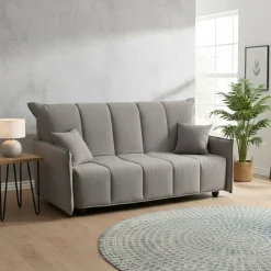 Divano letto in legno massello grigio 200x95cm - Andymion