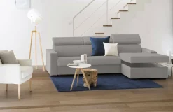 Divano letto in legno massello grigio 260x95cm - Alibella