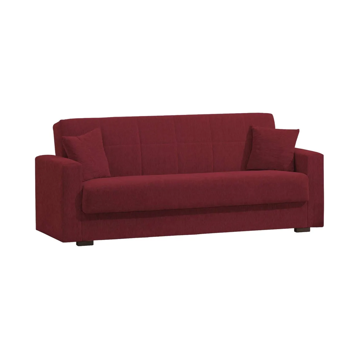 Divano letto in legno rosso 212x80cm - Ambrogino