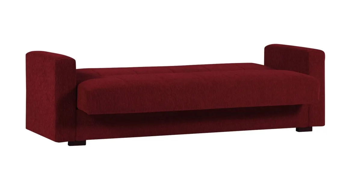 Divano letto in legno rosso 212x80cm - Ambrogino
