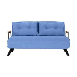 Divano letto in metallo blu 133x78cm - Calvin
