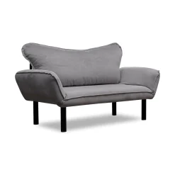 Divano letto in metallo grigio 140x65cm - Hone