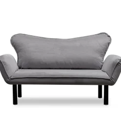Divano letto in metallo grigio 140x65cm - Hone