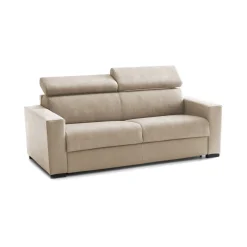 Divano letto in tessuto beige 200x95cm - Amalfi