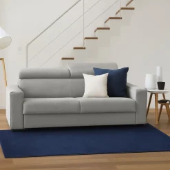 Divano letto in tessuto grigio 220x95cm - Action