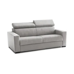 Divano letto in tessuto grigio 220x95cm - Action