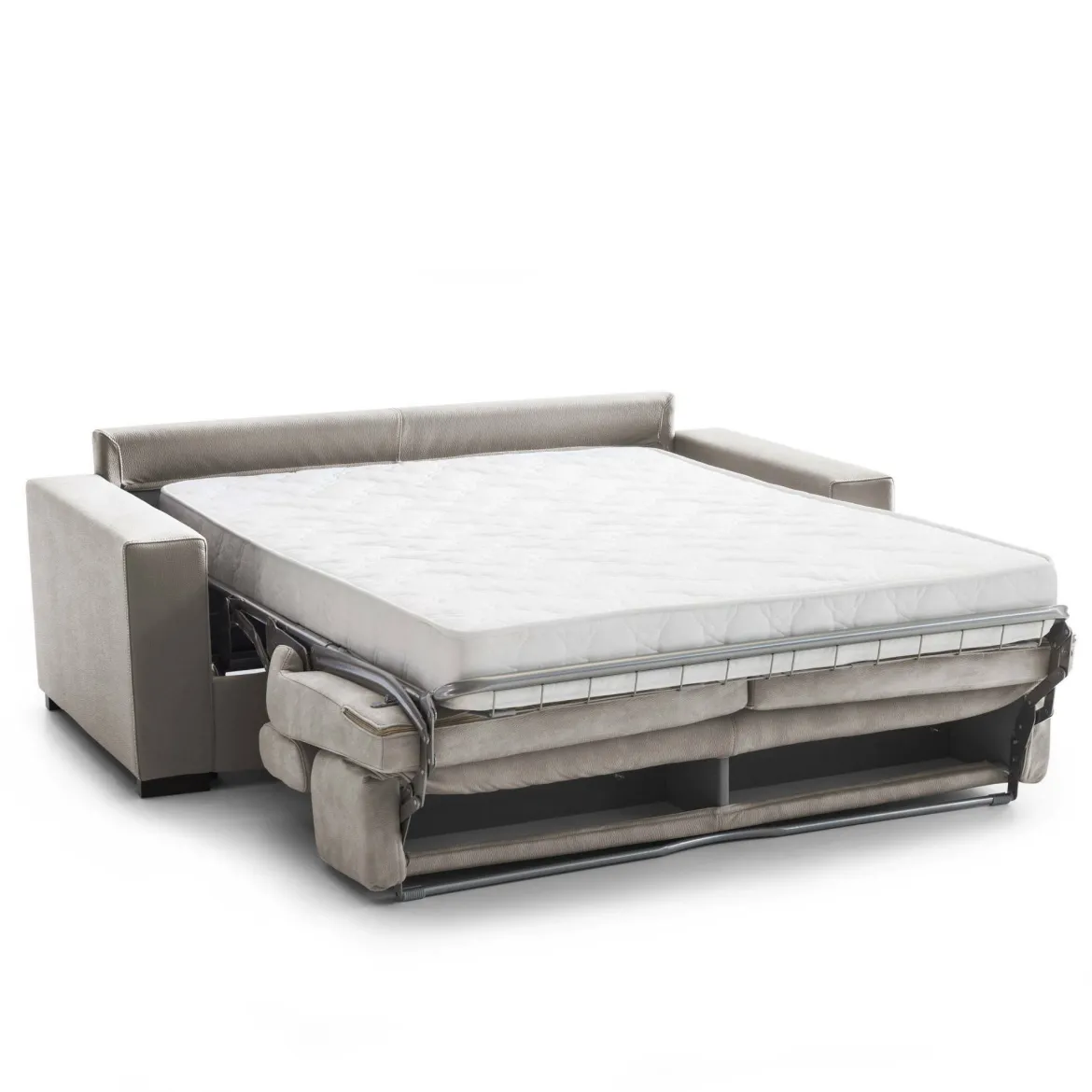 Divano letto in tessuto tortora 180x95cm - Aieie