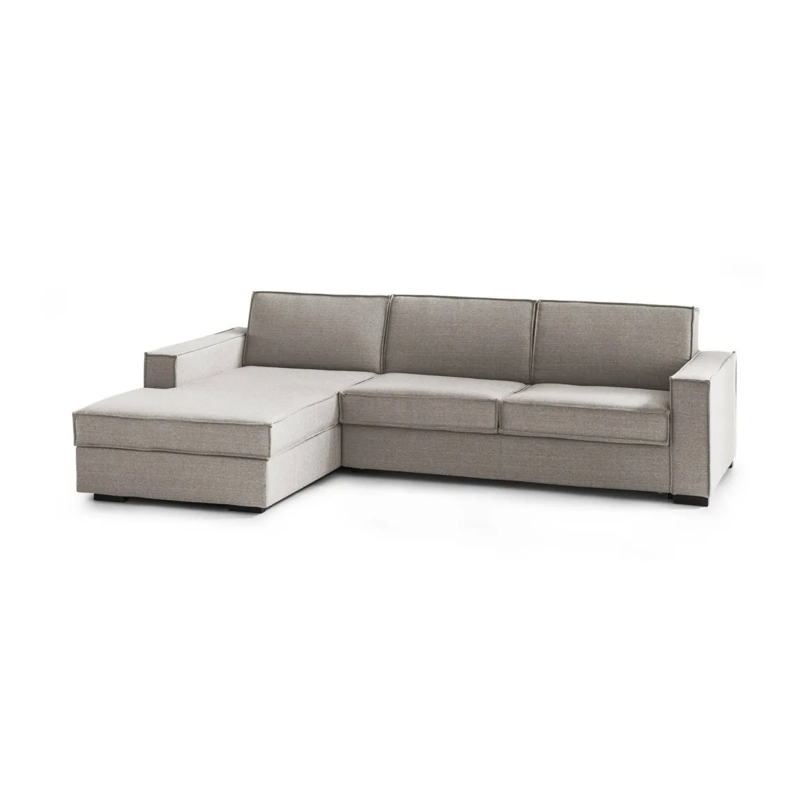 Divano letto in tessuto tortora 280x95cm - Allaida