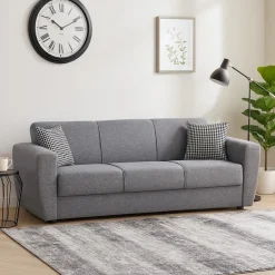 Divano letto matrimoniale grigio 223x80cm - Nox