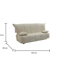 Divano letto moderno beige 125x90cm - Ariska
