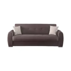 Divano letto moderno grigio chiaro 224x85cm - Alfo