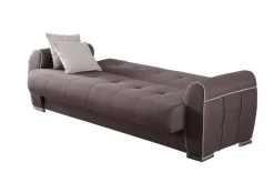 Divano letto moderno grigio chiaro 224x85cm - Alfo