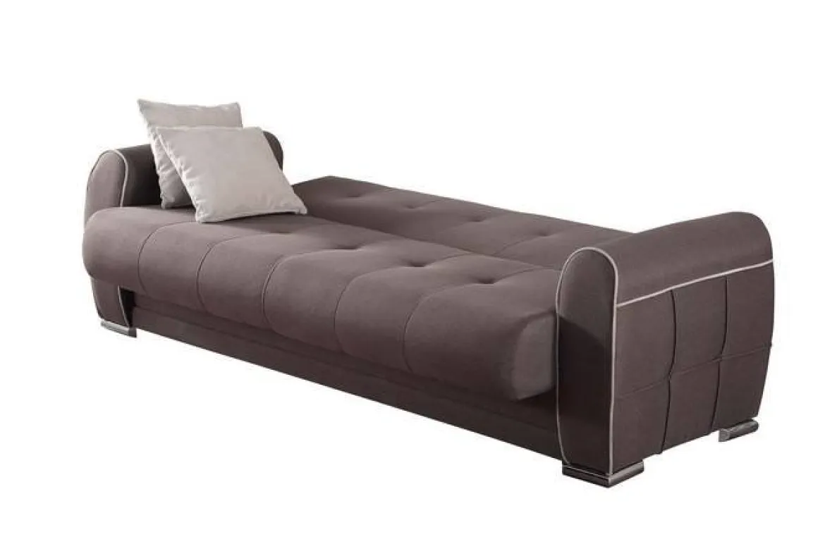 Divano letto moderno grigio chiaro 224x85cm - Alfo