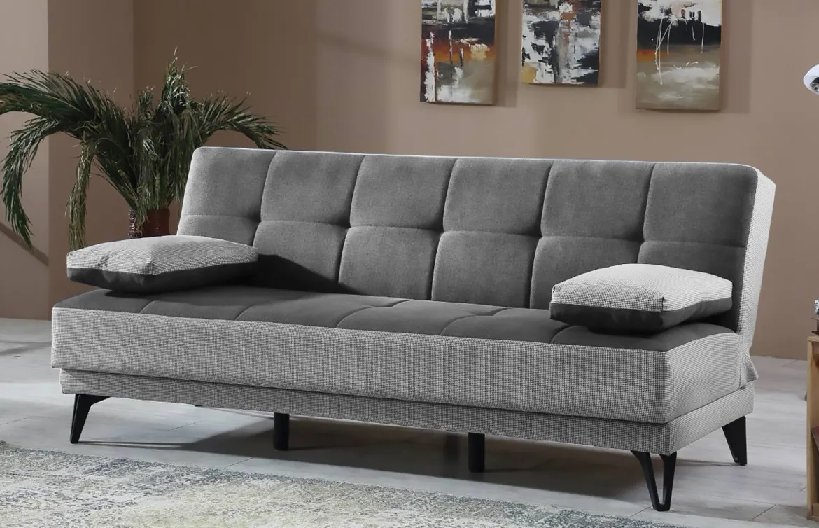 Divano letto moderno grigio 190x87cm - Aborigeni