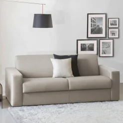Divano letto moderno tortora 160x95cm - Alcatraz